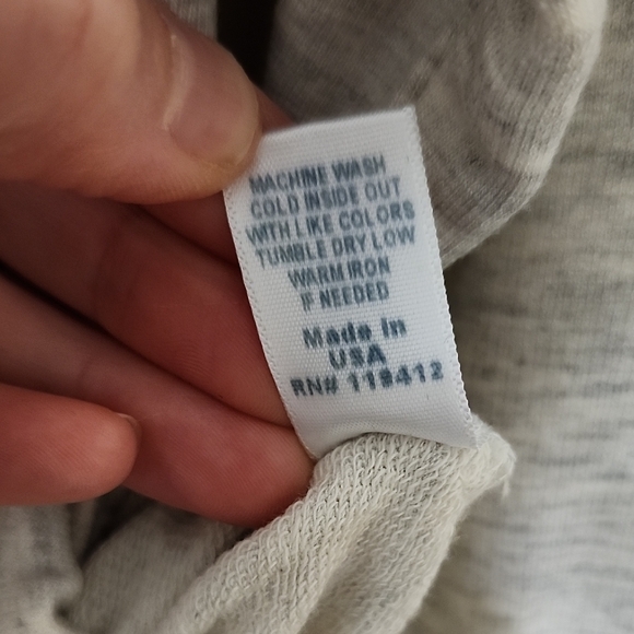 Monrow Gray Tie Front Long Sleeve Hoodie - Picture 4 of 11